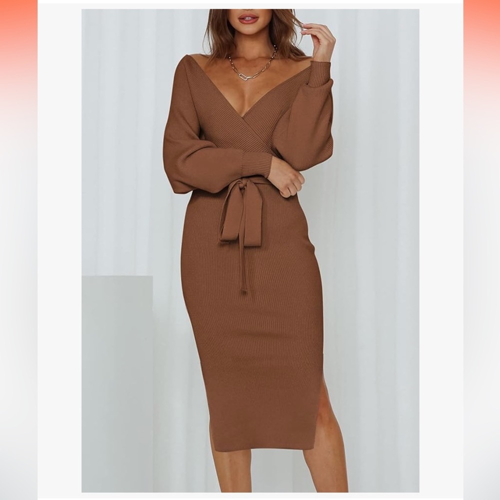 Sweater Wrap Dress